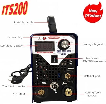 Bild 2 - ITS-200 WIG Schweißgerät mit 200 Amp und MMA, 2 in 1 Kombi WIG Schweißgerät DC TIG Schweißmaschine für Schweißen von Stahl, Edelstahl