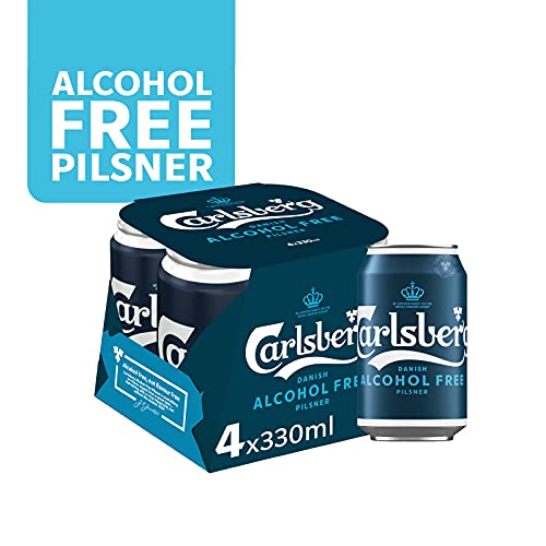CARLSBERG Alcohol-Free Pilsner Beer Can 4 x 330ml