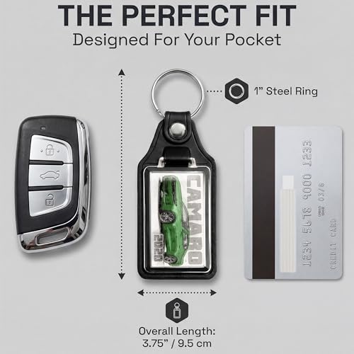 Image of Brotherhood Car Key Chain for Camaro - Classic Models Keychain for Men and Women Gift Key Ring - -