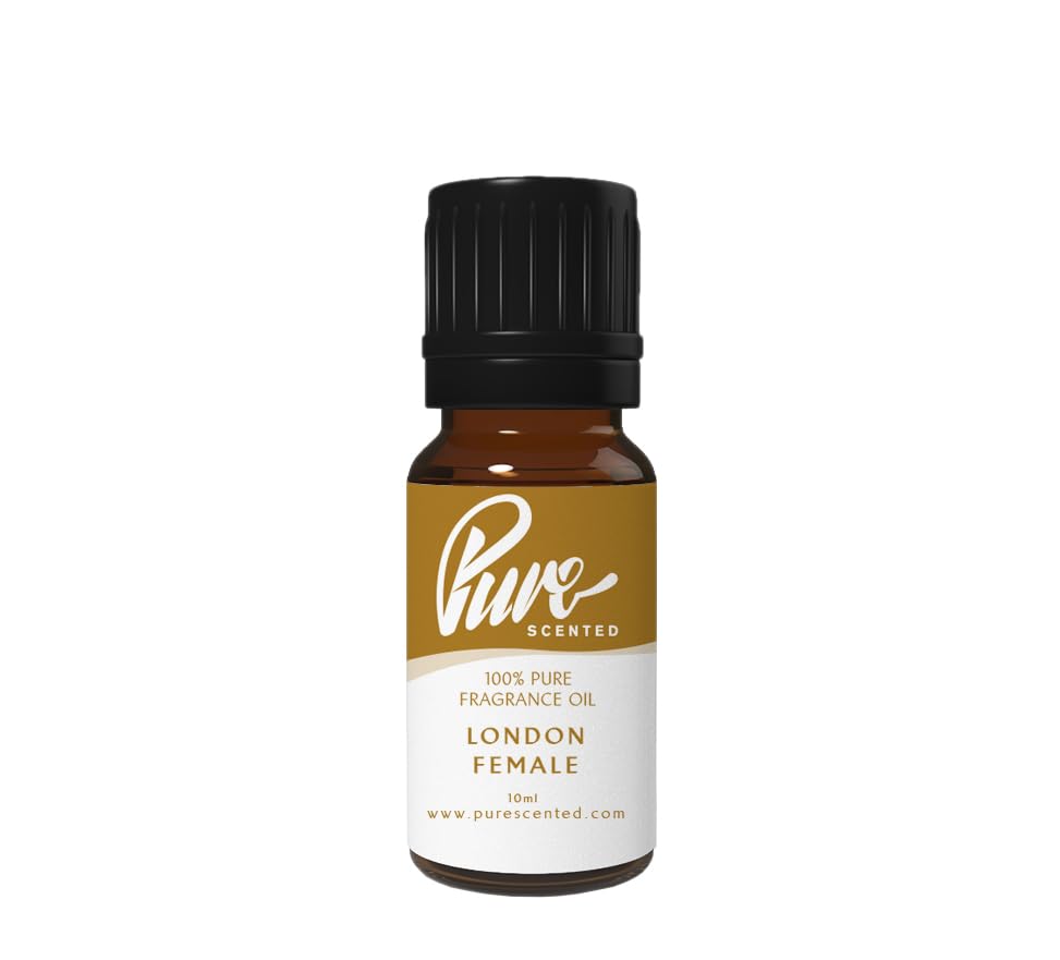 Pure Scented 10ml Fragrance Oils - 1 x 10ml Suitable for Candles, Soaps, Slime, Diffusers, Cosmetics, Wax Melts, Designer (1 x 10ml, London Female)
