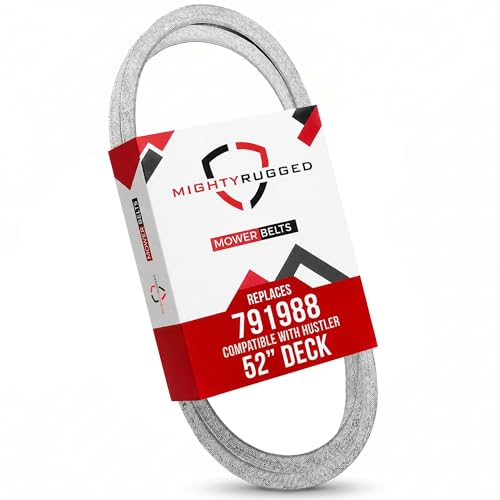 MightyRugged 791988 Hustler Raptor 52 inch Deck Belt Replacement - Durable Aramid Cord - 5/8 x 140 3/4 - Fits on Z300 931881 931899 933077 934414 934794 934802
