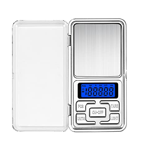 Balance numérique portable 0,01 g-200 g, haute précision Mini balance de poche pour or, bijoux, balance de cuisine numérique pour aliments herbes et café avec écran LCD rétroéclairé