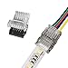 RGBWW 6 Pin LED Strip Connectors 12mm RGB+CCT Connector - DIY Strip to Wire Solderless Quick Connection for 12v 24v Non-Waterproof IP20 RGBCCT Led Strip Lights (Pack of 10)