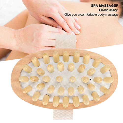Körperbürste, massagebürste noppen cellulite, Körpermassagebürste, Rückenpeeling-Peeling-Massage Verbessern Sie die Durchblutung, Naturholzmassagegerät für