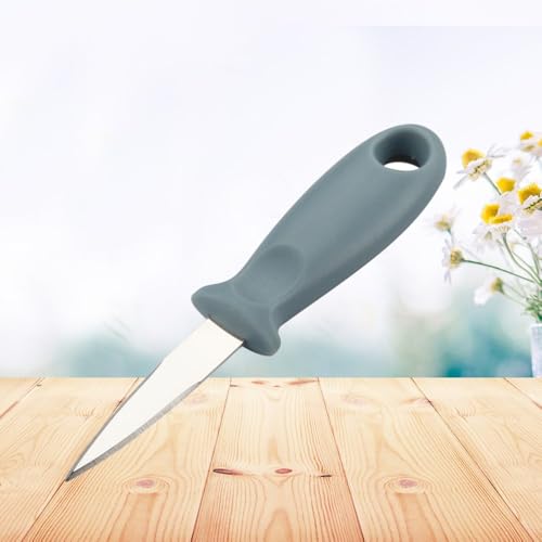 Durable Stainless Steel Oyster Clam Tools with Plastic Grip for Seafood Preparation