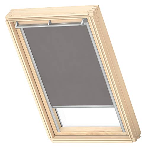 VELUX Original Dachfenster Sichtschutzrollo für SK08, Grau, mit Grauer Führungsschiene