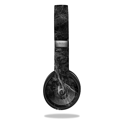 MightySkins Skin Compatible with Beats by Dr. Dre Solo 3 Wireless - Black Marble | Protective, Durable, and Unique Vinyl Decal wrap Cover | Easy to Apply, Remove, and Change Styles | Made in The USA