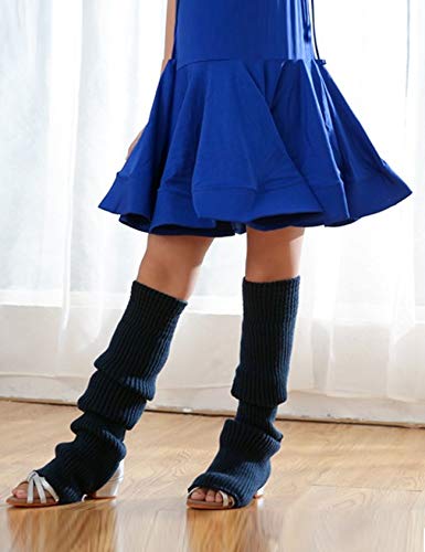 Girl's Knee High Footless Stocking Ankle Warmers One Size Peacock Blue2