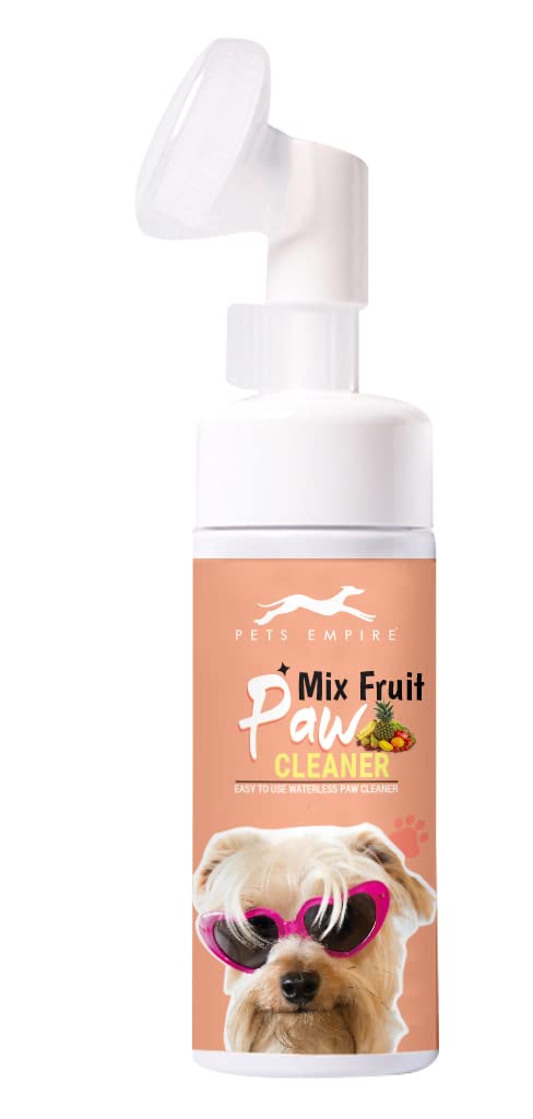 Pets Empire Paw Cleaner, Pet Foot Cleaning Foam Waterless Pet Shampoo with Silicone Brush for Dogs Cats Feet Cleaning 150 ml (Mix Fruit) (B0BCQXG4M5) Amazon Price History, Amazon Price Tracker
