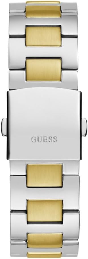 GUESS Silver-Tone and Black Multifunction Watch