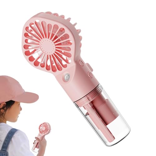 Ventilador de pulverización de agua | Ventilador de pulverización de agua recargable USB | Ventilador portátil con batería de larga duración para viajes interiores y exteriores, elegantes niños
