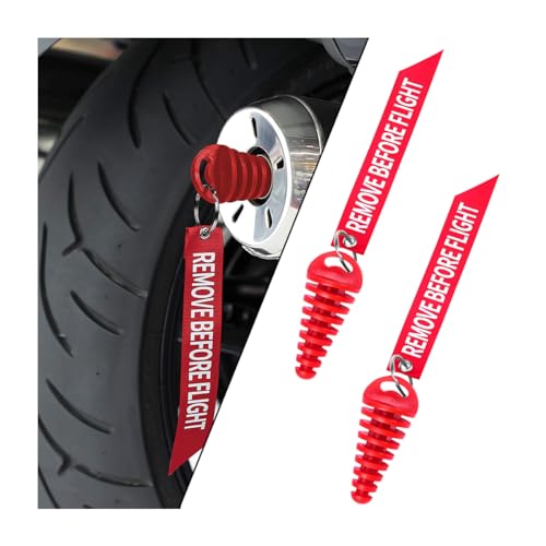 Motos, Home Improvement Bittwee - Tapón de lavado de silenciador para motocicleta, 2 unidades, silenciador de escape para bicicleta, enchufe de purga de aire, ajuste universal (rojo)