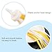 PATIKIL Bike Streamers, 2 Pair Colorful Scooter Handlebar Tassels Grips Ribbon Accessories Decorations for Bicycle Tricycle Handles, Yellow White