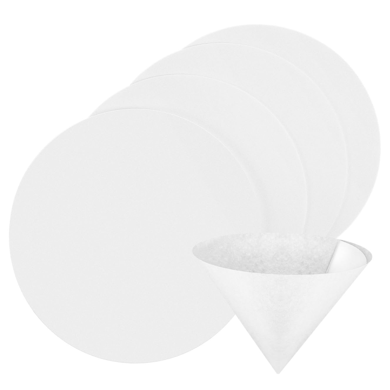 Gatuida Filtro per Applicazioni Chimiche 100 Pezzi Ritenzione Particelle Carta Qualitativa 18cm, Flusso Medio da Laboratorio ed Esperimenti