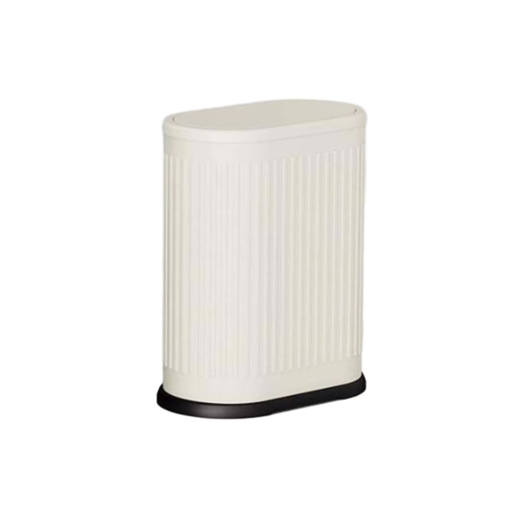 Sdydsge White Bin， Home Large-Capacity Kitchen Trash Can Stainless Steel Garbage Container Bin Simple Wastebasket With Cover/Grey/9.0L/2.4Gal