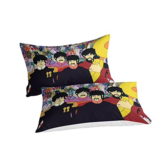 The Beatles Housse De Couette 3D Imprimé Parure De Lit Microfibre avec Fermeture Éclair, avec Taies d’oreiller pour La… - Les Beatles, Paul McCartney, John Lennon, RIngo Starr, George Harrison The Beatles Housse De Couette 3D Imprimé Parure De Lit Microfibre avec Fermeture Éclair, avec Taies d'oreiller pour La… – Image 3