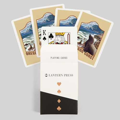 Lantern Press Oregon, Naipes Póker de 52 cartas miniatura 6