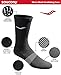 Saucony Men's RunDry Mesh Ventilating Comfort Fit Performance Crew Socks, Available in L-XL (3, 6, 12, Black (6 Pairs), Large