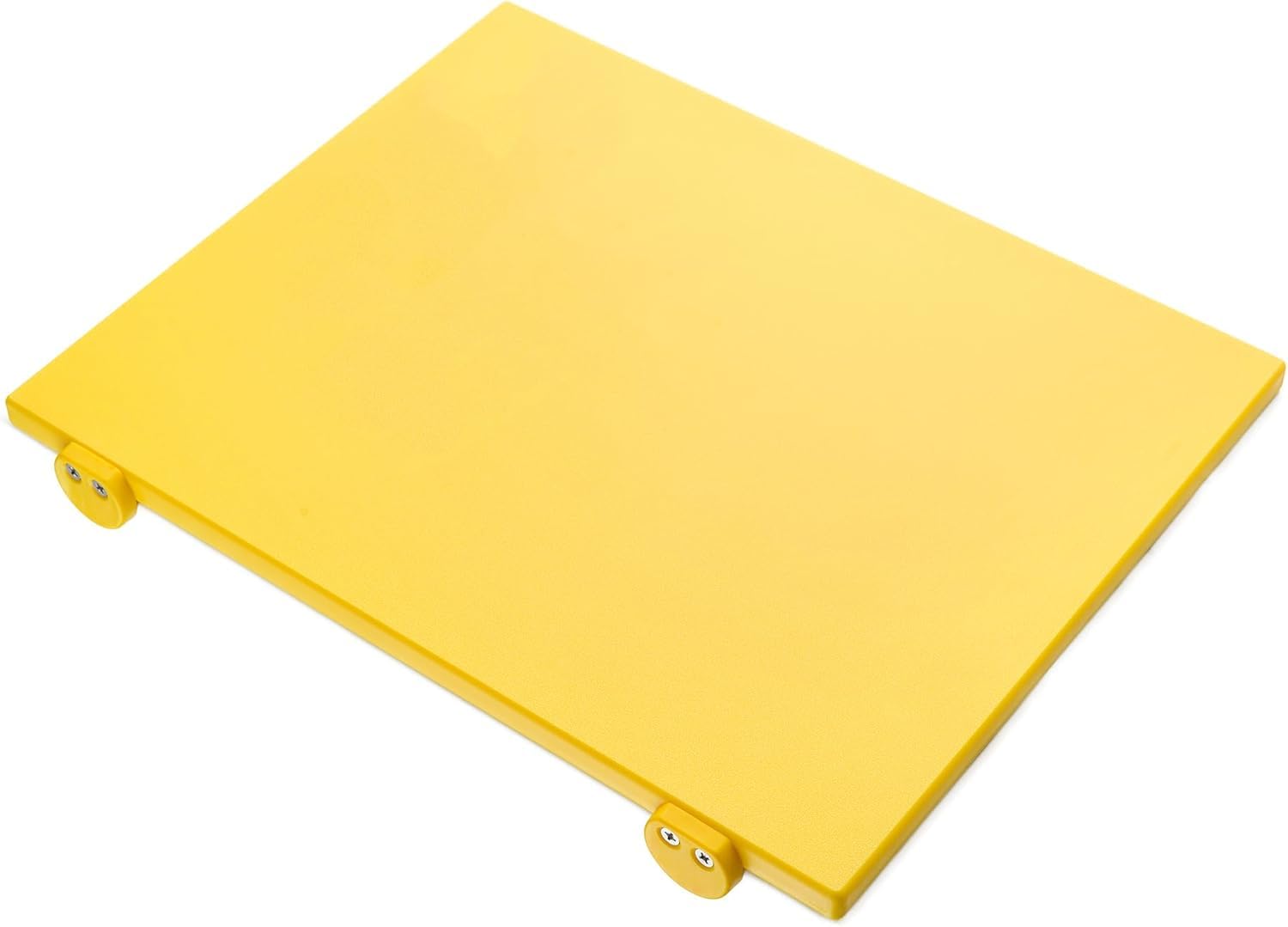 Tagliere Professionale in Polietilene GIALLO CM 50x40x2 cm Certificato HACCP o uso generico consigliato per lavorazione POLLAME CRUDO ANTICONTAMINAZIONE Alimentare ANTIBATTERICO Con Fermi Inox