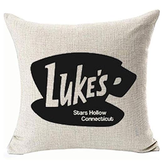 FaceYee Lukes Diner Kaffe Kuddar Fodral Stjärnor Ihåliga Gilmore Flickor Roliga Dekorativa Pläd Kuddöverdrag, Fyrkantiga Kuddöverdrag Två SidorFärg: 3