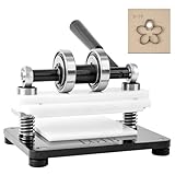 Leather Cutting Machine, 1.5 Ton Manual Press Die Cutter with 5.9 x 3.9 in Embossing Plate, Dual Guide Shafts, 0.47in Pressure Stroke - for Leathercraft, DIY & Various Materials