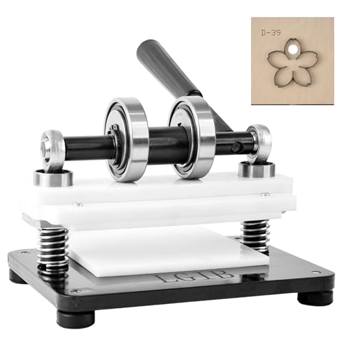 Leather Cutting Machine, 1.5 Ton Manual Press Die Cutter with 5.9 x...