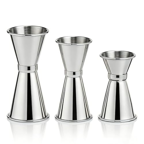 Set de 3 Jiggers para Cócteles de Acero Inoxidable miniatura 1