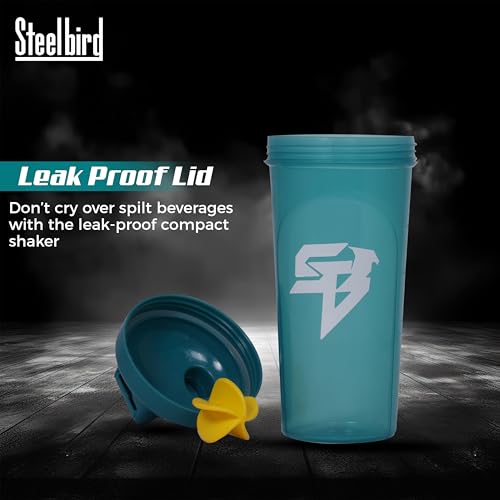 Image of Steelbird Super 700: High-Performance Gym Protein Shaker Bottle - Boost Your Workout! (Sea Green)