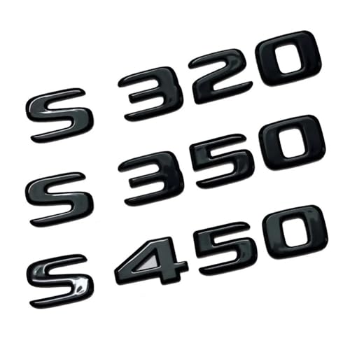 Emblema 3D S450 de ABS negro resistente a la intemperie para maletero 2