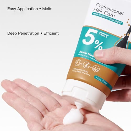 Image of Kormesic Professional Hair Care, 5% Hair Growth Scalp Massage Cream, Fast Regrowth & Strengthens Hair Roots, for Men & Women (3PCS)