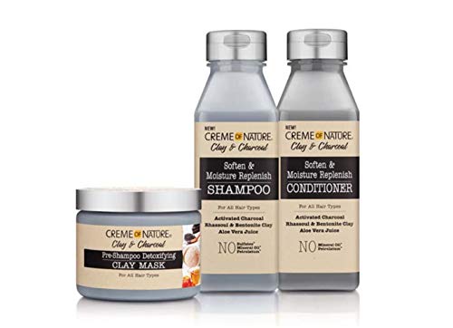 CREME OF NATURE CLAY&CHARCOAL PRODUCT COMBO SET (SH&COND&MASK) - //coolthings.us