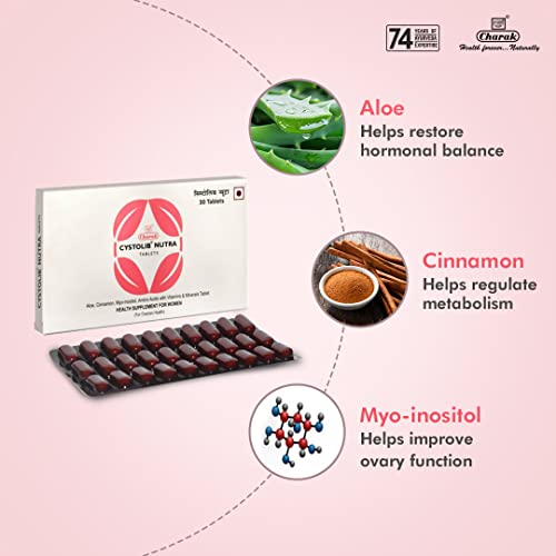 Charak Cystolib Nutra Nutrition Supplement To Restore Hormonal Imbalance In PCOS & PCOD For Women - 30 Tablets - Image 3
