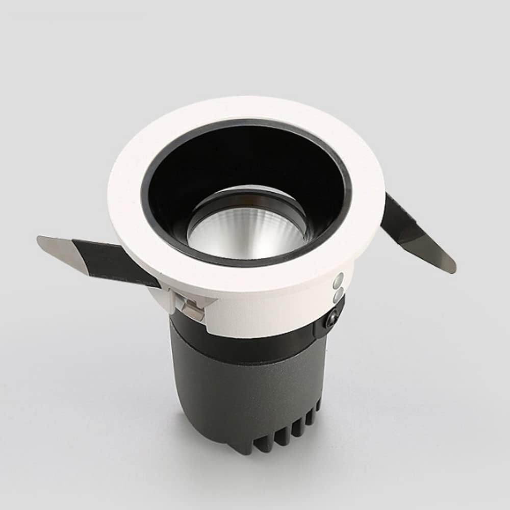 MGJXTWG Foco antideslumbrante Profundo Luces de Techo empotradas LED 5W / 7W / 12W / 15W Focos empotrables COB No Regulables 3000K / 4500K / 6000K Focos Redondos Blancos/Negros para Sala de Estar Do