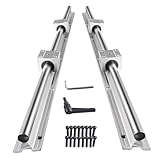 CNCMANS Linear Rail 2PCS SBR12 1000mm Fully Supported Linear Rail Shaft Guide 12mm with 4PCS SBR12UU Slide Bearing Block, Linear Rails and Bearings Kit for CNC Machine