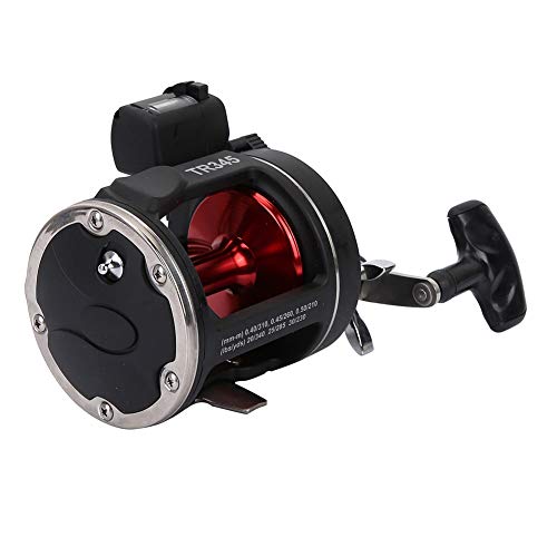 Image of Trolling Reels Equipped Ice Fishing Rod & Reel Combos Aluminum Alloy Drum Wheel Fishing Reel with Line Counter for Sea Fishing
