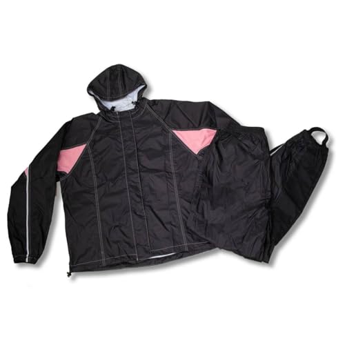 Image of Milwaukee Leather Women's Motorcycle Hooded Water-Resistant Rain Suit for Outdoors