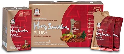 Korean Red Ginseng Drink, Herbal Tea Vegan Friendly (30 Pouches)