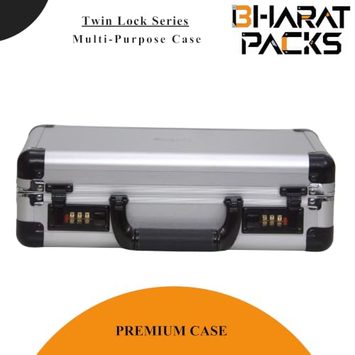 Image of TwinLock Series Multipurpose Case - Flight Case with Dual Combination Locks, Foam Interior for Small Firearms & Accessories (Silver)