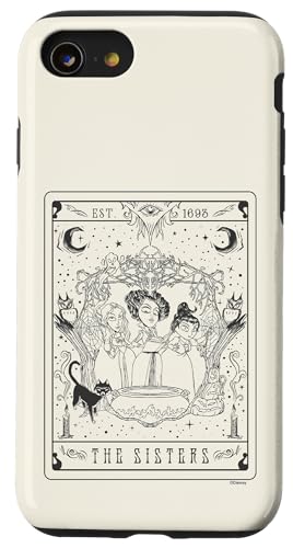 Coque iPhone SE 2020 7 8 Disney Hocus Pocus Sanderson Sisters protection rigide motif tarot