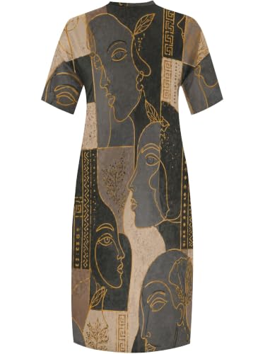 Image of PinkPatty Women's Oversize V Neck Short Sleeve Maxi Dress with Pockets