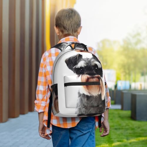 Sac à dos école résistant à l'eau schnauzer confortable - 7