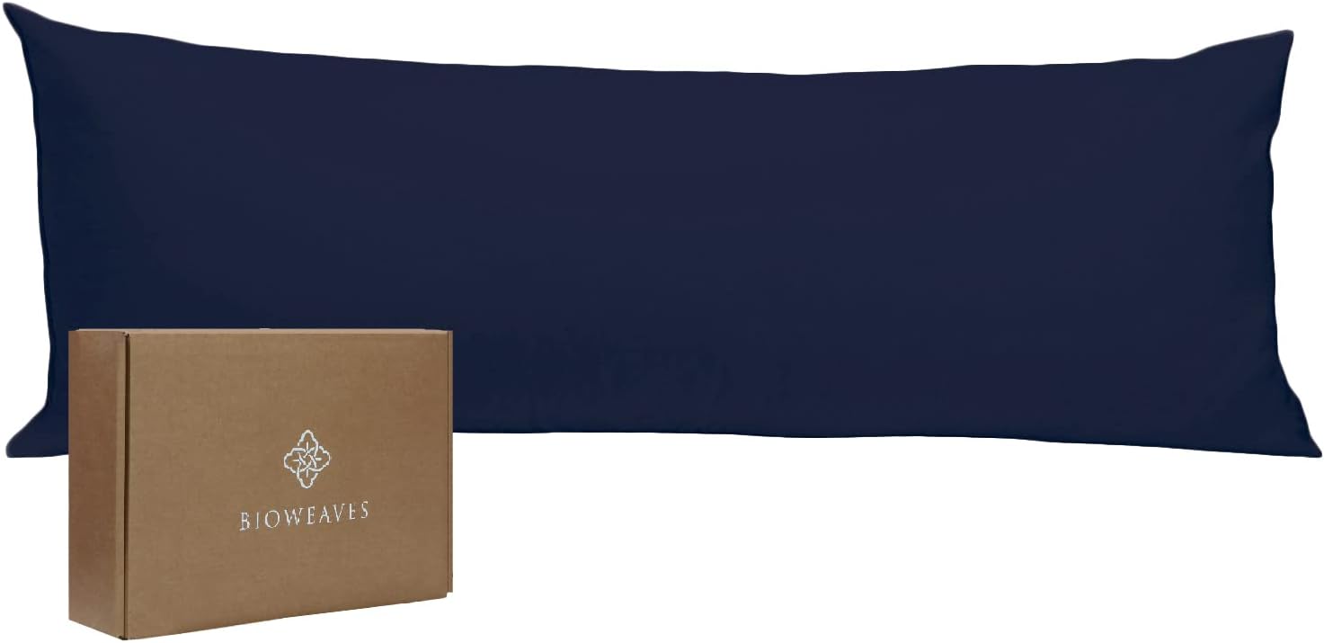 BIOWEAVES 100 Organic Cotton Body Pillow Cover for Body