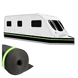 Faldón para Caravana de 80 cm de Alto, sin Necesidad de taladrar, para Invierno, Fabricado en Tablero de Fibra de Alta Densidad, Accesorio para Caravana en Exterior, 18 m/59 pies
