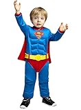 🔵 El disfraz más original y divertido: ¿Te gustan más los superhéroes o los villanos?. DISFRAZ DE SUPERMAN para bebé para convertirte en el superhéroe o villano de Marvel o DC Comics que siempre has querido. Disfraz color Azul. Have fun!
