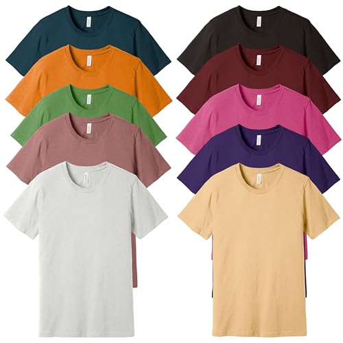 Unisex Short Sleeve T-Shirts Multipack of 1|3|6|10, Make Your Own Color Set