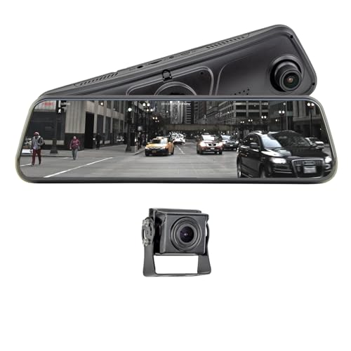 Image of Brandmotion FVMR-1150 Heavy Duty FullVUE Mirror Rear View Camera System | Universal Full Touchscreen for Easy Adjustments | Anti-Glare Tempered Glass Screen | Automatic Brightness Adjustment