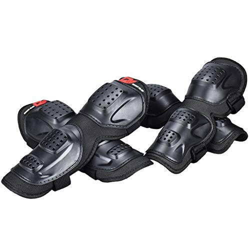 CUTICATE 4 Pieces/Set Knee Pads Elbow Pads Guards Protective Gear Set for Adults Cycling, Motorcycle, Scooter, Roller… - Image 6