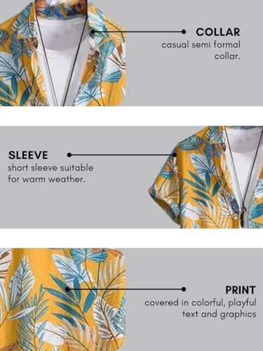 Leriya Fashion Men's Rayon Shirt - Summer Button Down Shirts | Half Sleeve Printed |Formal |Casual Stylish Shirt's for Man