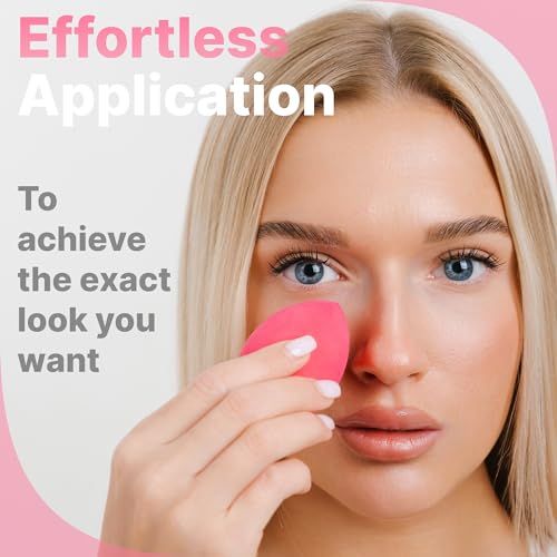 Makeup Sponge Set Blender Sponges 6 Pcs for Liquid, Cream, and Powder, Super Soft, Latex-Free Foam, Flawless for Liquid Cream Powder, Makeup Sponges for Foundation, Makeup Gift (Multicolored)