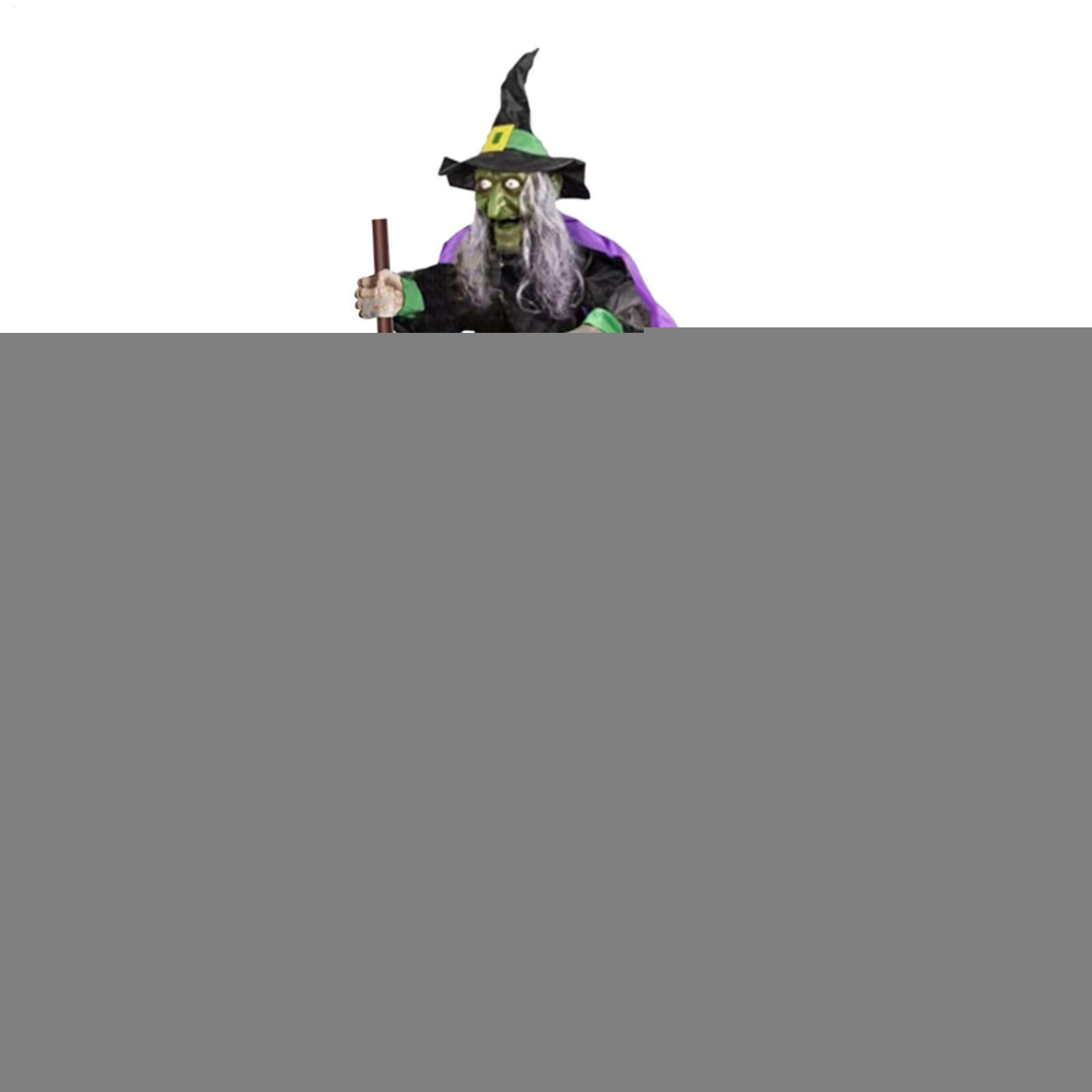 Sorcière Volante Halloween effrayante avec décor lumineux pour fête extérieure et grand jardin